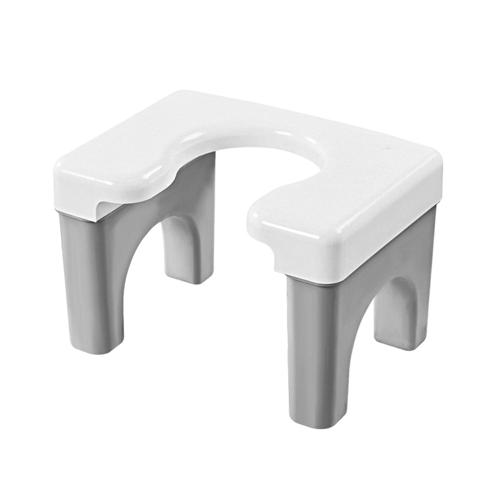 Squat Toilet Seat Stool Chairs Widen Panel Sturdy Easy to Wash Thick Material Adults Gray
